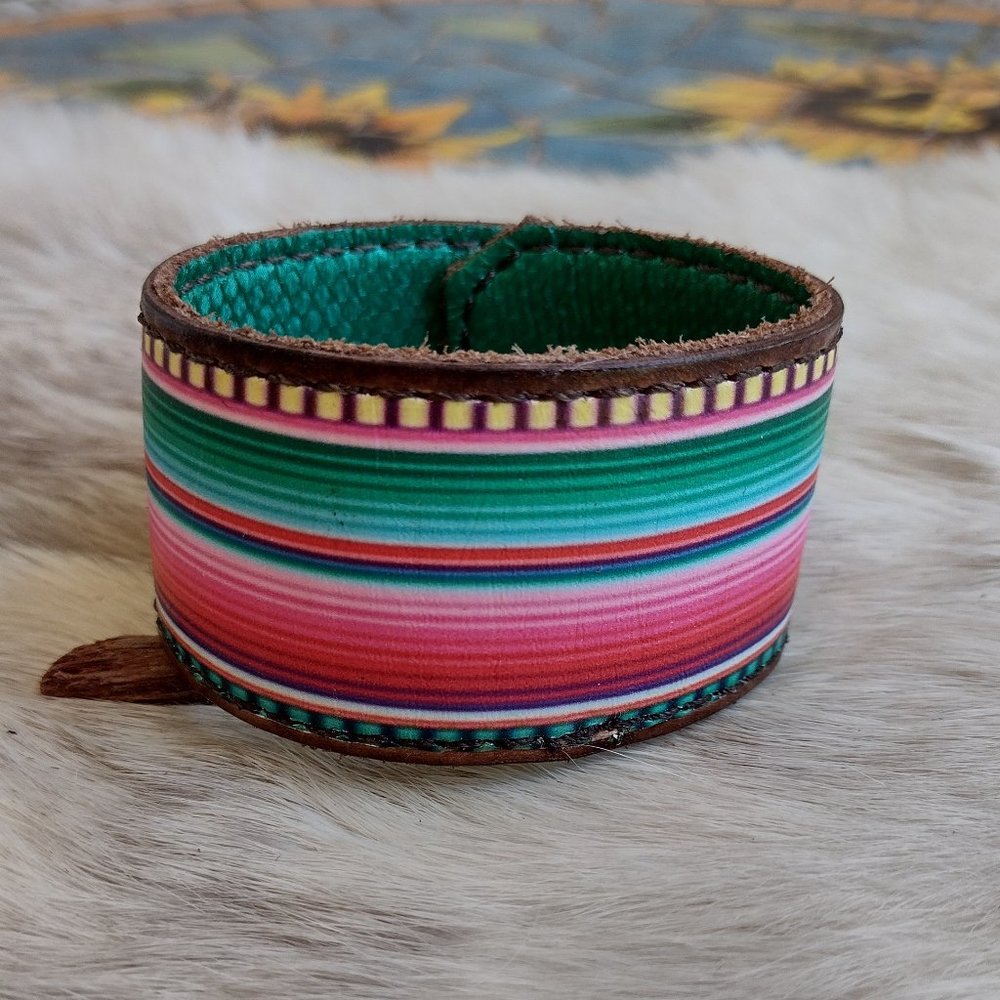Custom leather bracelet